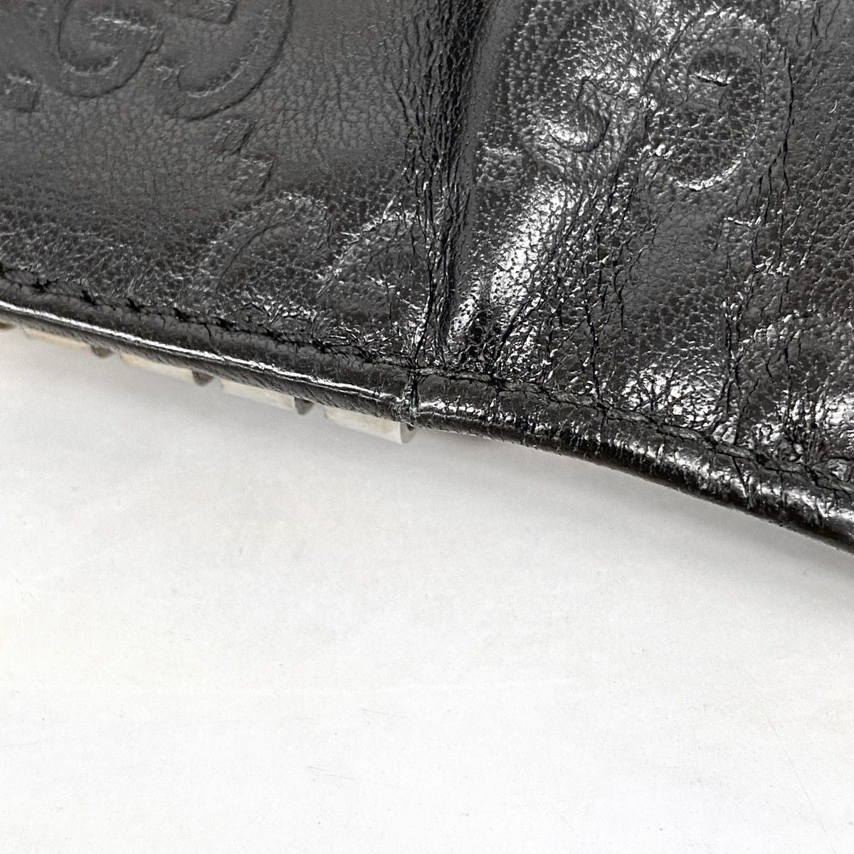 Gucci Key Case Guccissima Horsebit Leather Black Silver Key Holder — view 5