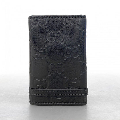 Gucci Key Case Guccissima Horsebit Leather Black Silver Key Holder — view 7