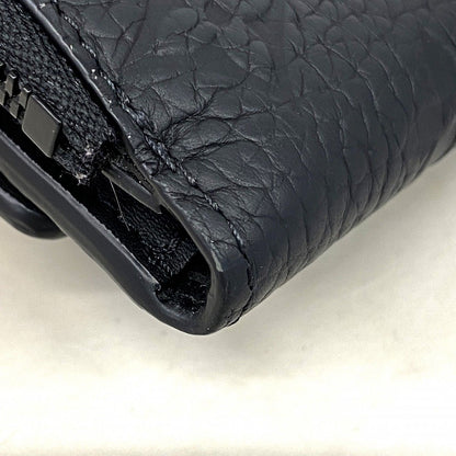 Louis Vuitton Trifold Wallet Monogram Taurillon Portefeuille Pilot Noir — view 6