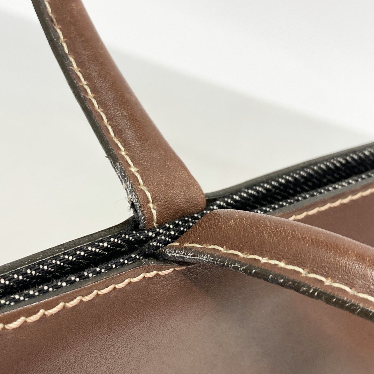 Chanel Tote Denim Brown Black Silver — view 6