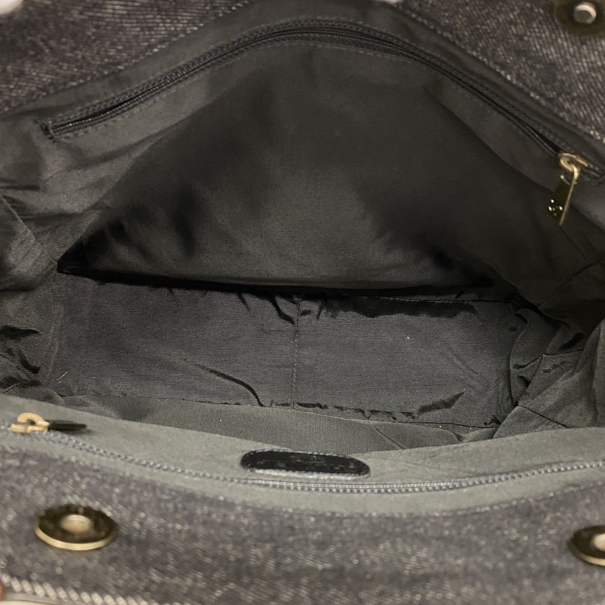 Chanel Tote Denim Brown Black Silver — view 4
