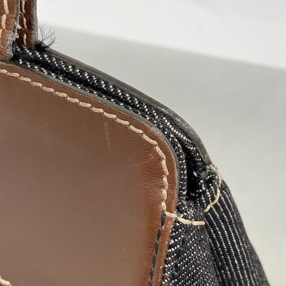 Chanel Tote Denim Brown Black Silver — view 7