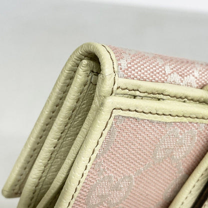 Gucci Wallet GG Canvas Abbey Pink Champagne Gold — view 6