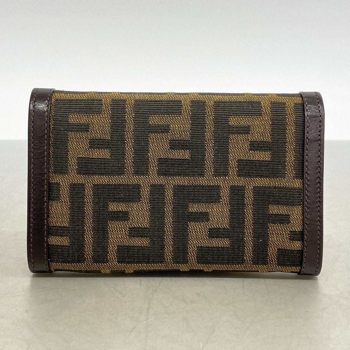 Fendi Wallet Zucca Nylon Canvas Brown Silver — view 7