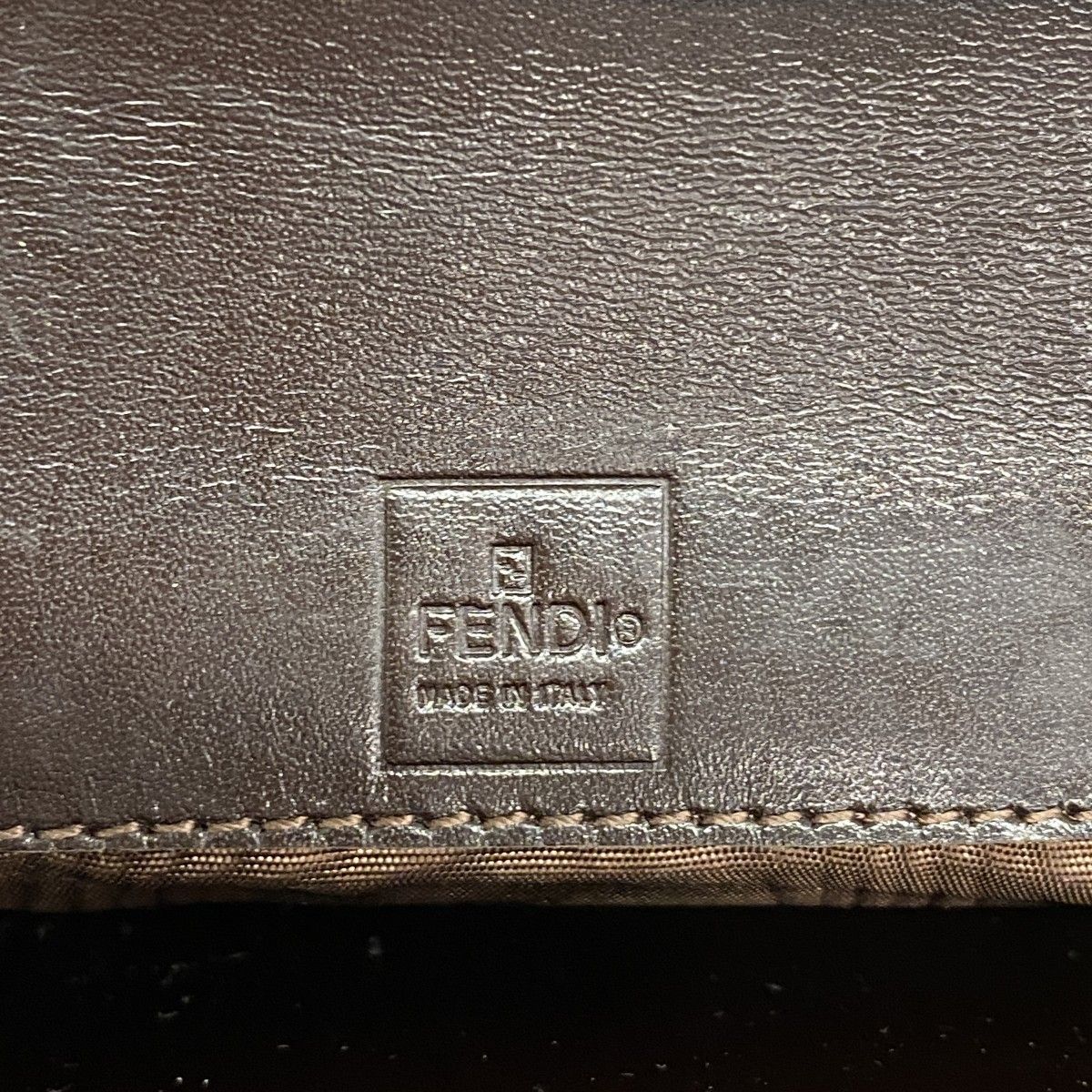 Fendi Wallet Zucca Nylon Canvas Brown Silver — view 4