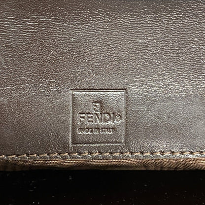 Fendi Wallet Zucca Nylon Canvas Brown Silver — view 4