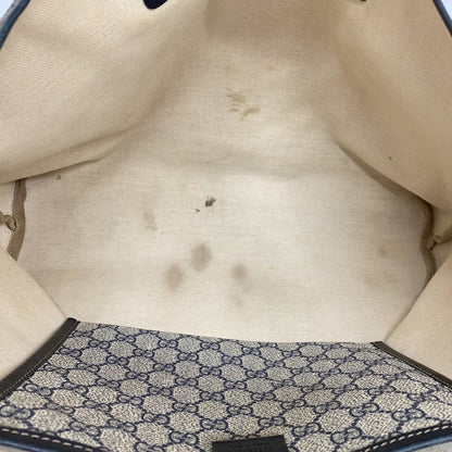 Gucci Tote GG Supreme Navy Beige Silver — view 4