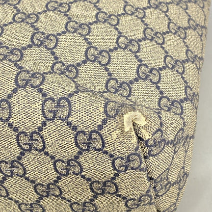 Gucci Tote GG Supreme Navy Beige Silver — view 6