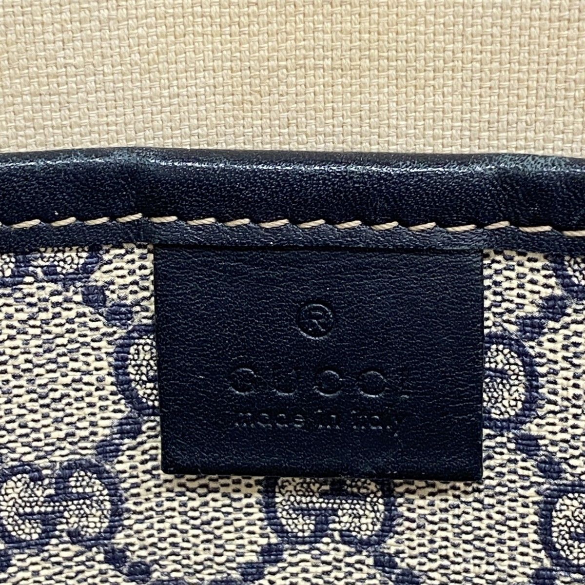 Gucci Tote GG Supreme Navy Beige Silver — view 5