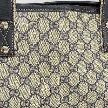 Gucci Tote GG Supreme Navy Beige Silver — view 7