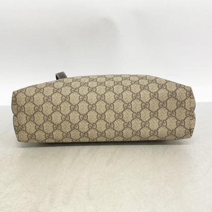 Gucci Tote GG Supreme Brown Silver — view 3