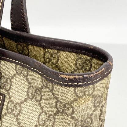 Gucci Tote GG Supreme Brown Silver — view 7