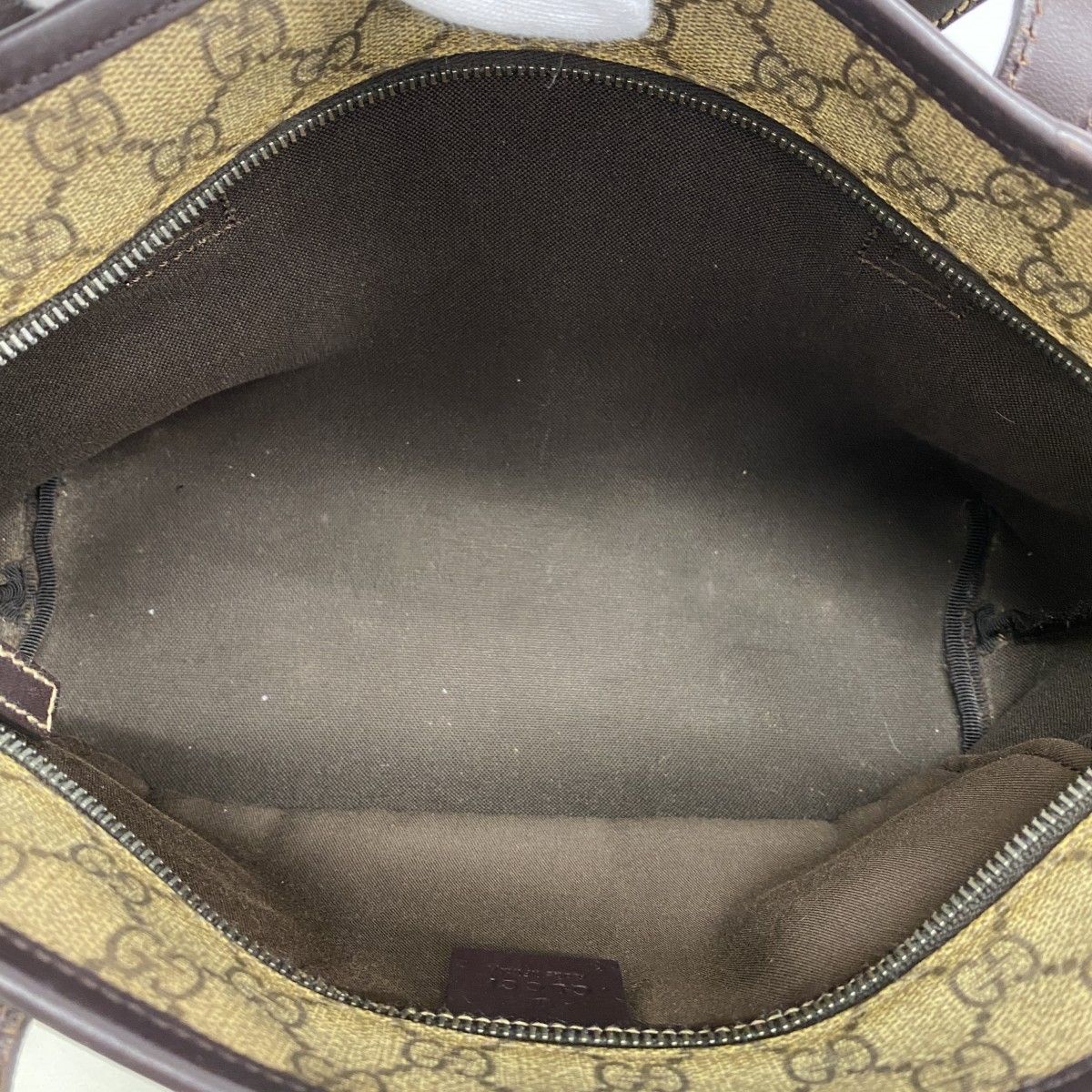 Gucci Tote GG Supreme Brown Silver — view 4