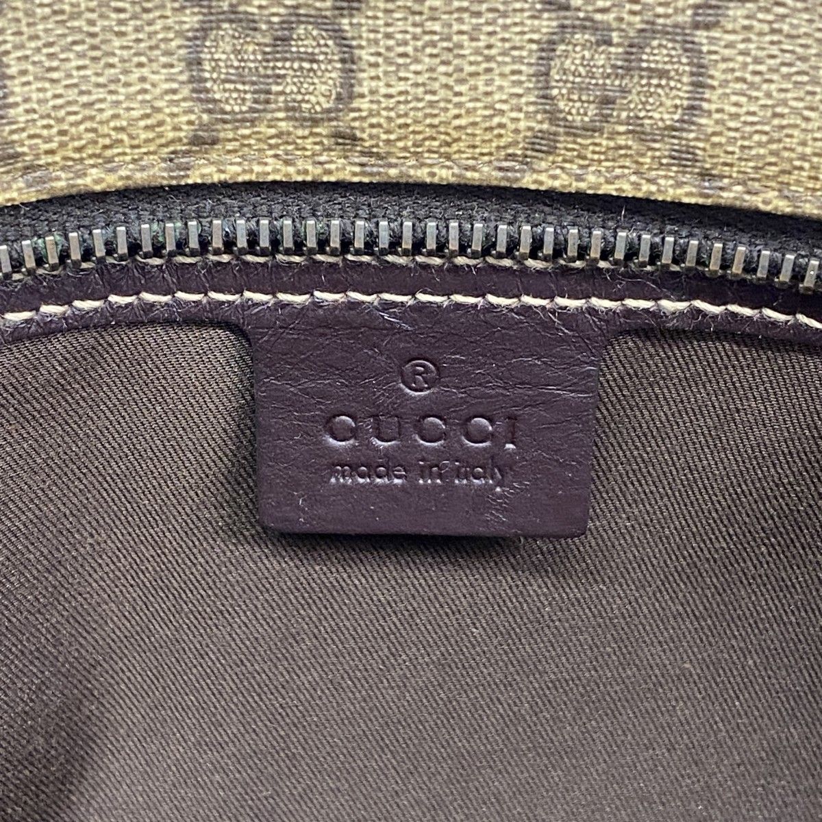 Gucci Tote GG Supreme Brown Silver — view 5