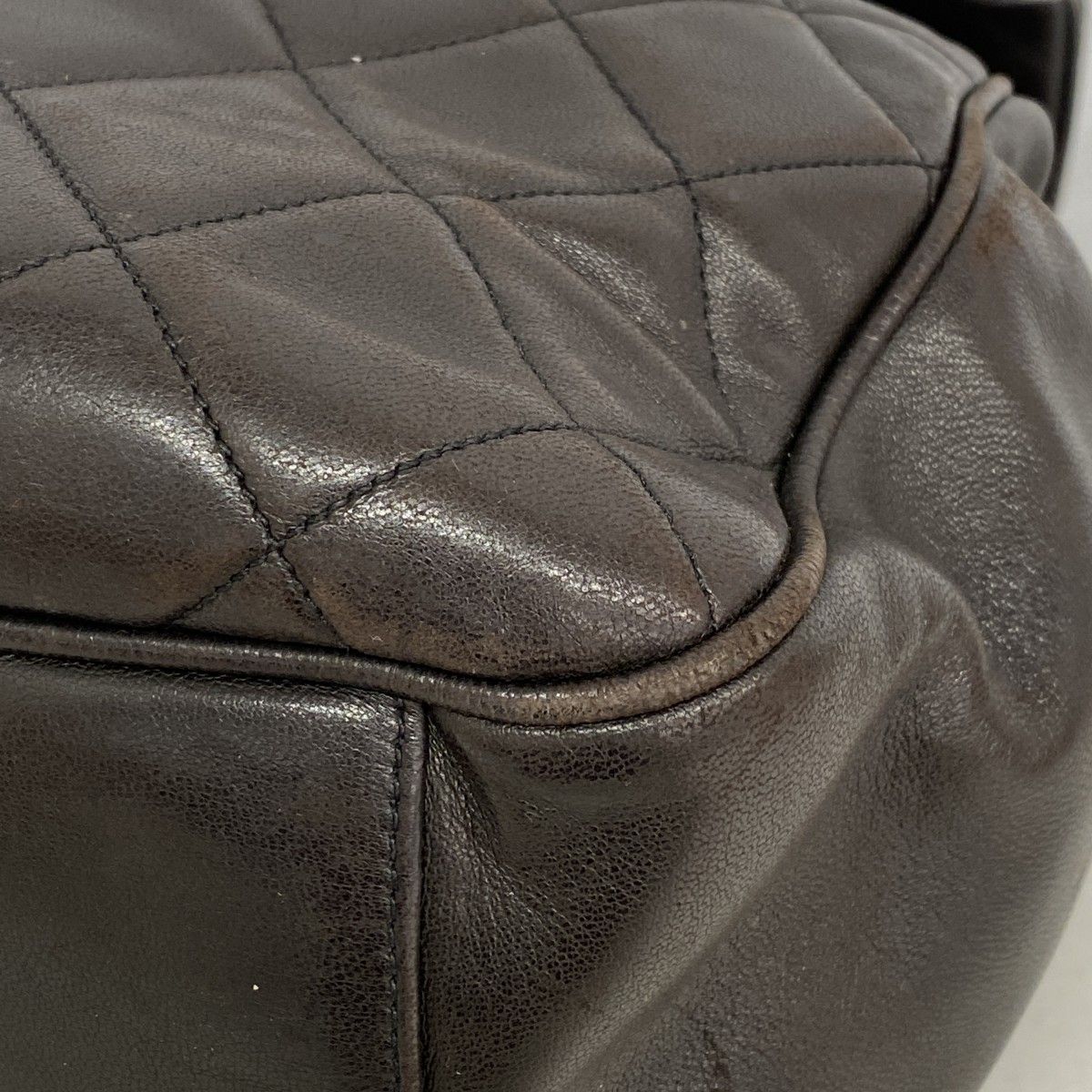 Chanel Backpack Quilted Lambskin Black Gold — view 6