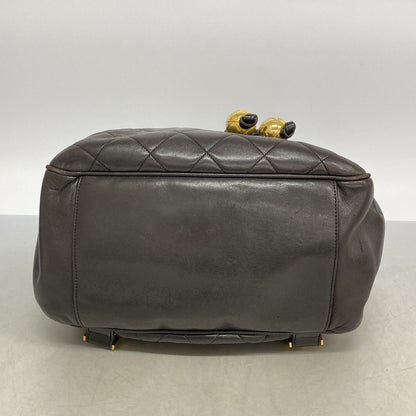 Chanel Backpack Quilted Lambskin Black Gold — view 3