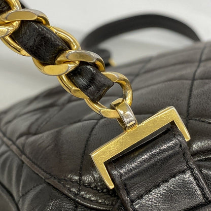 Chanel Backpack Quilted Lambskin Black Gold — view 8