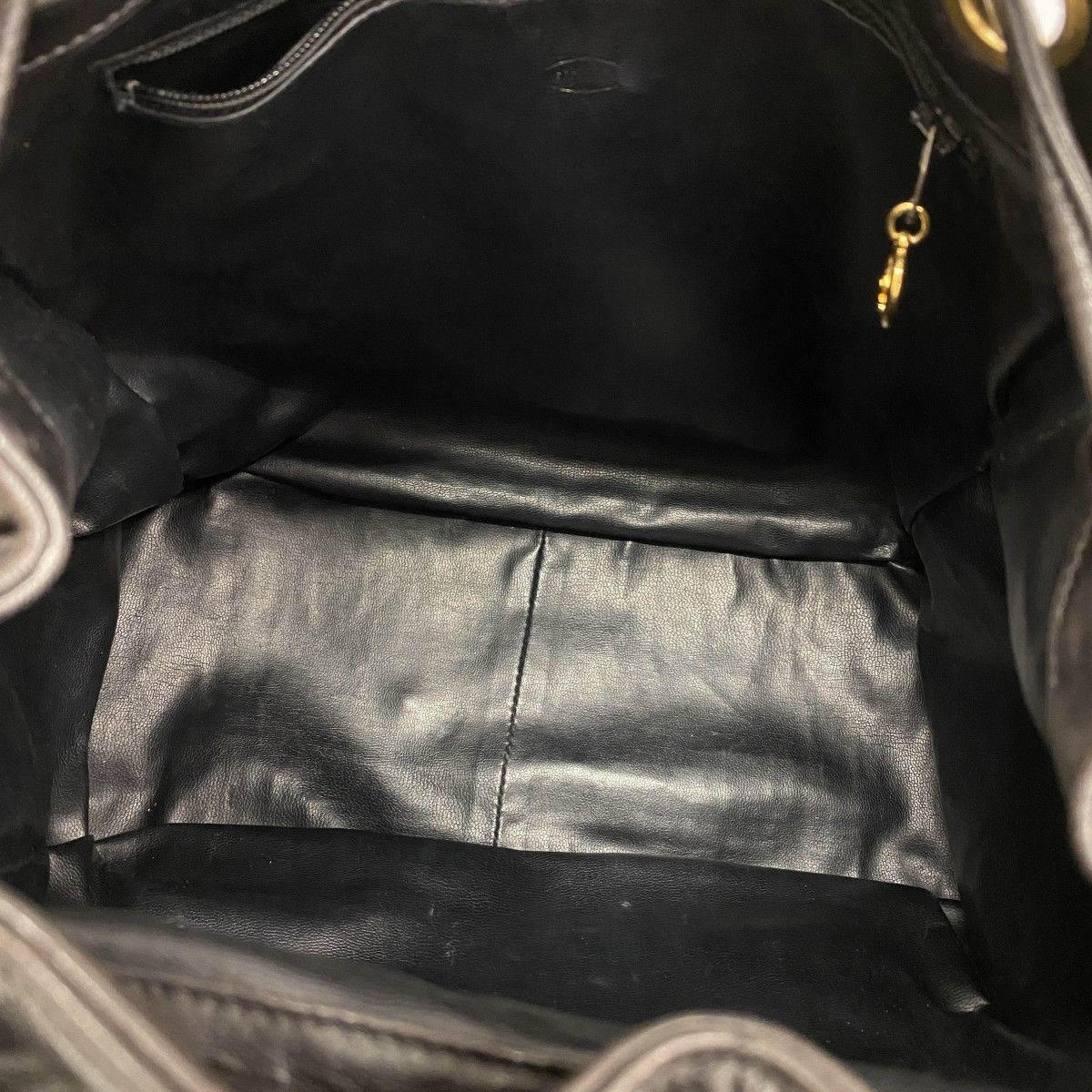 Chanel Backpack Quilted Lambskin Black Gold — view 4