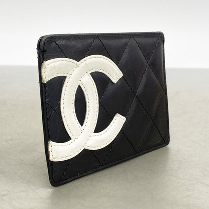 Chanel Card Case Cambon Lambskin Black Cles Dies — view 2