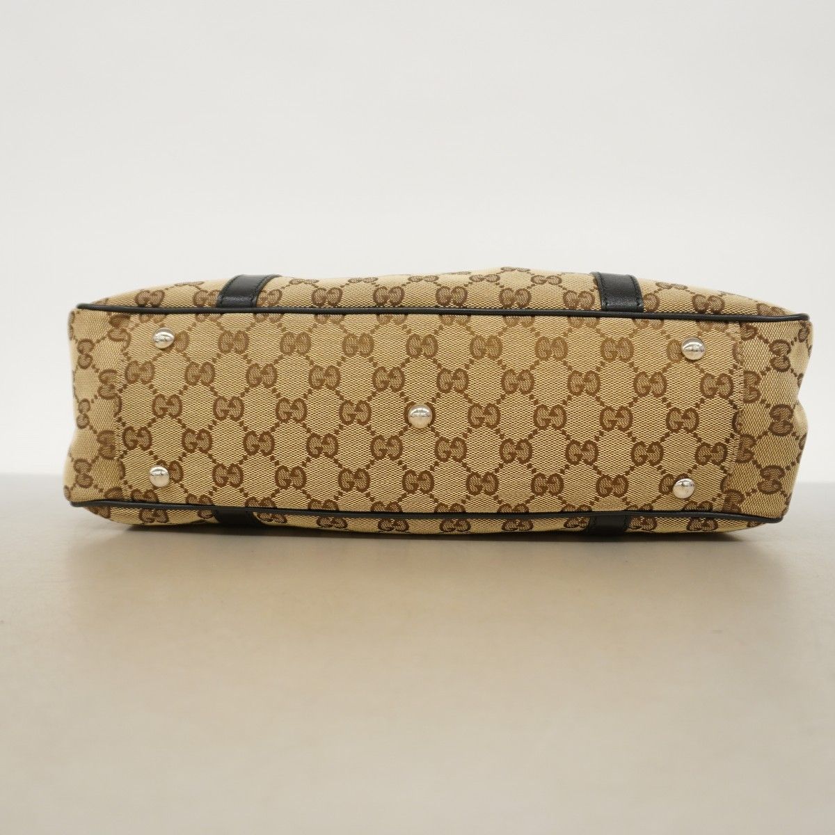 Gucci Tote GG Canvas Beige Black Gold Silver — view 3