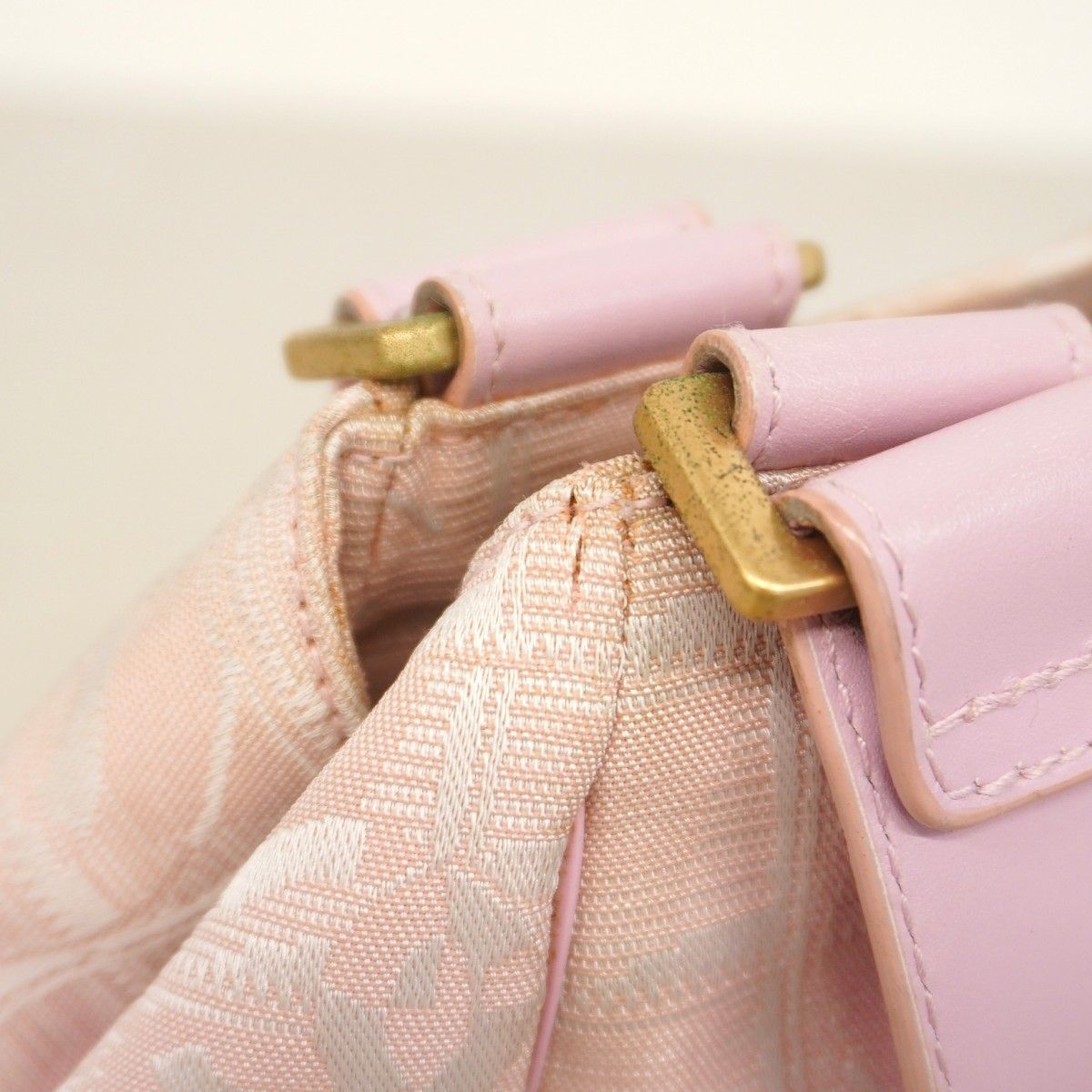 Chanel Handbag New Travel Nylon Pink Gold — view 7
