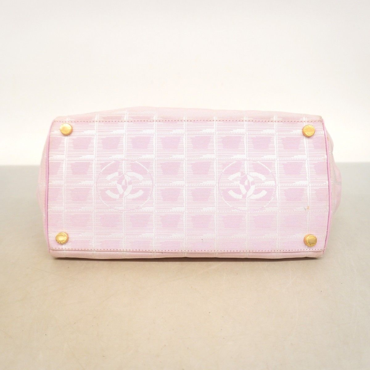 Chanel Handbag New Travel Nylon Pink Gold — view 3