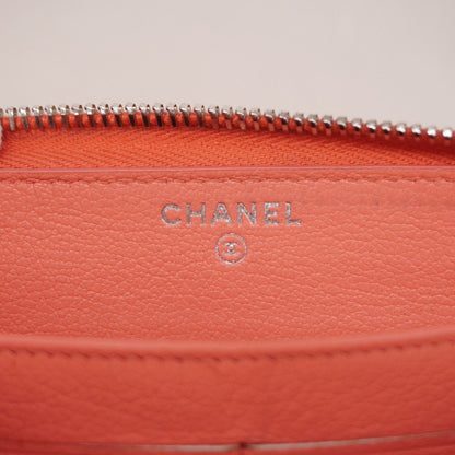 Chanel Wallet Leather Pink Silver — view 4