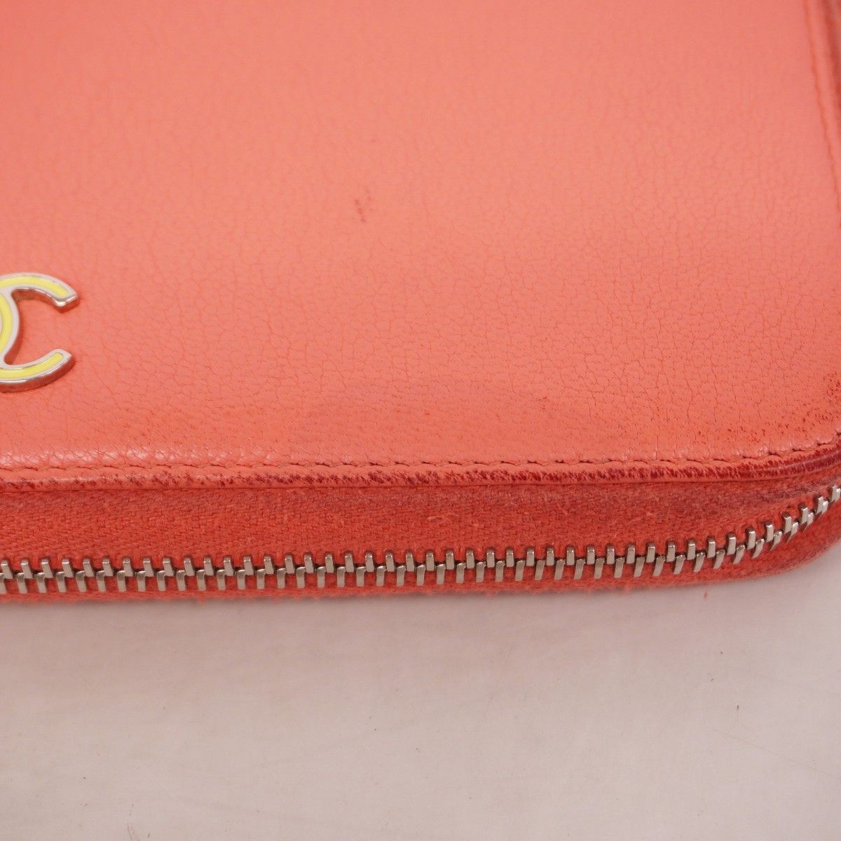 Chanel Wallet Leather Pink Silver — view 7