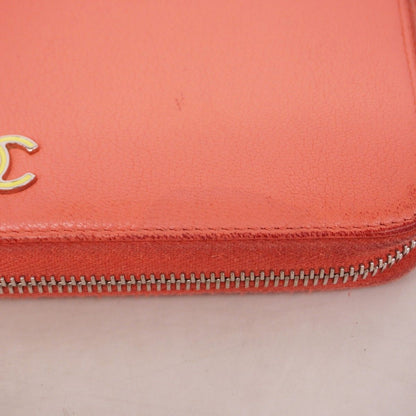Chanel Wallet Leather Pink Silver — view 7