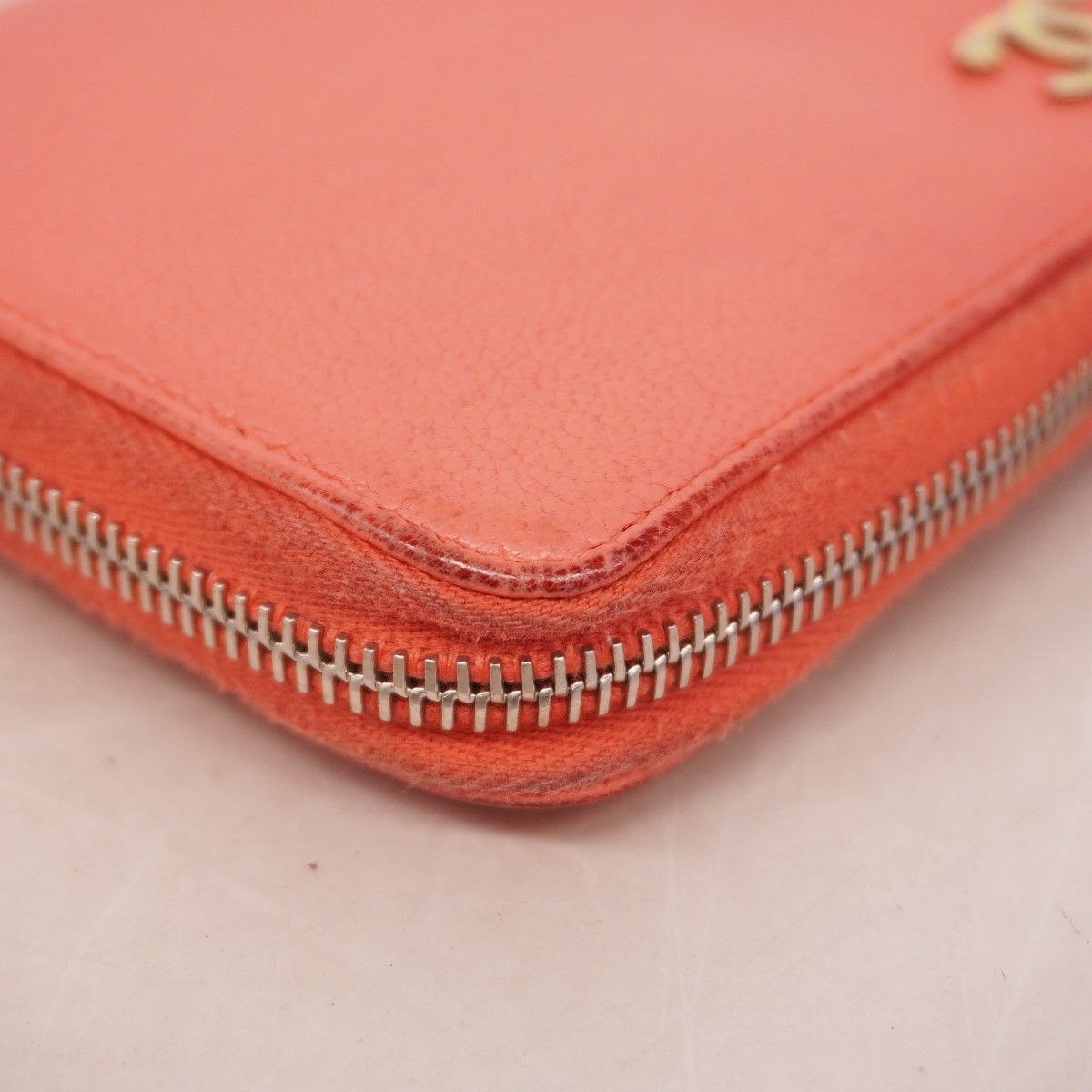 Chanel Wallet Leather Pink Silver — view 6