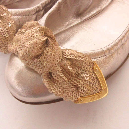 Louis Vuitton Ballet Shoes Sequin Shiny Pink — view 8