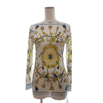 Hermes Martin Margiela Era Top Long Sleeve Allover Key Pattern White 36