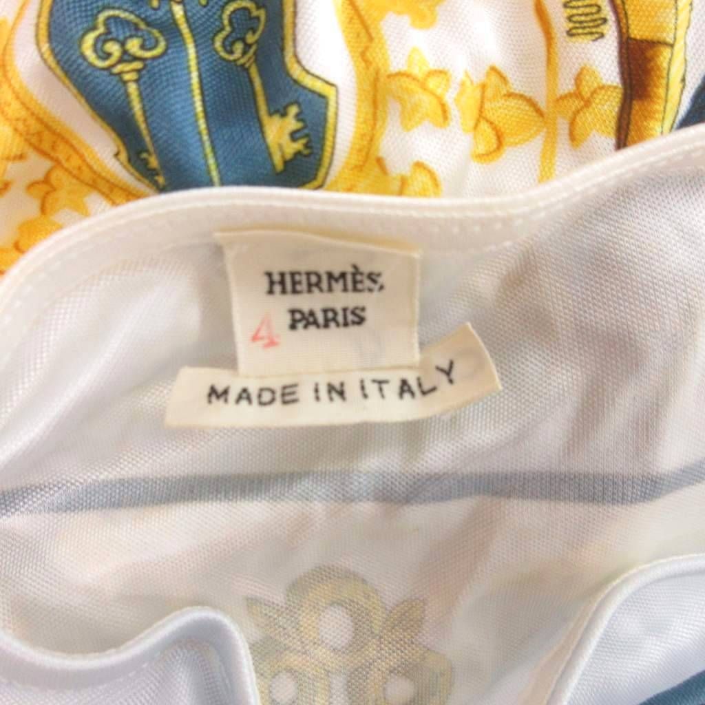 Hermes Martin Margiela Era Top Long Sleeve Allover Key Pattern White 36 — view 5