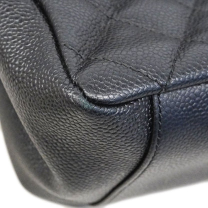 Chanel Chain Tote Quilted Caviar Leather Black Gold — view 6