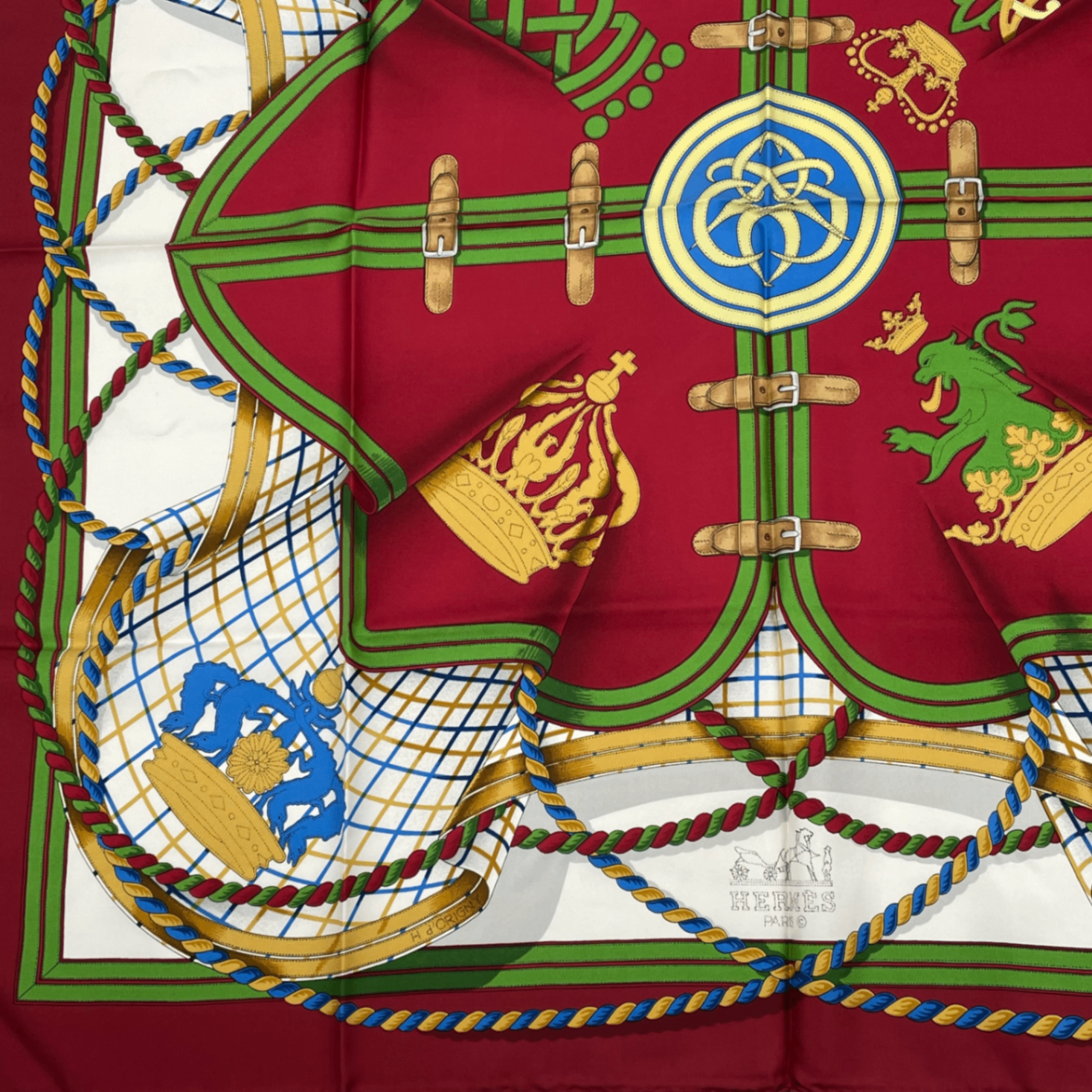 Hermes Carre 90 Grande Tenue Horse Formal Wear Multicolor Scarf — view 2