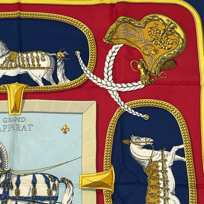 Hermes Carre 90 Grand Apparat Horse Multicolor Scarf Silk — view 3
