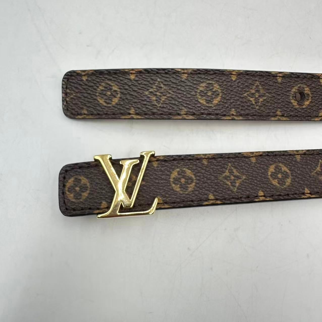 Louis Vuitton Belt Monogram Leather Brown — view 2