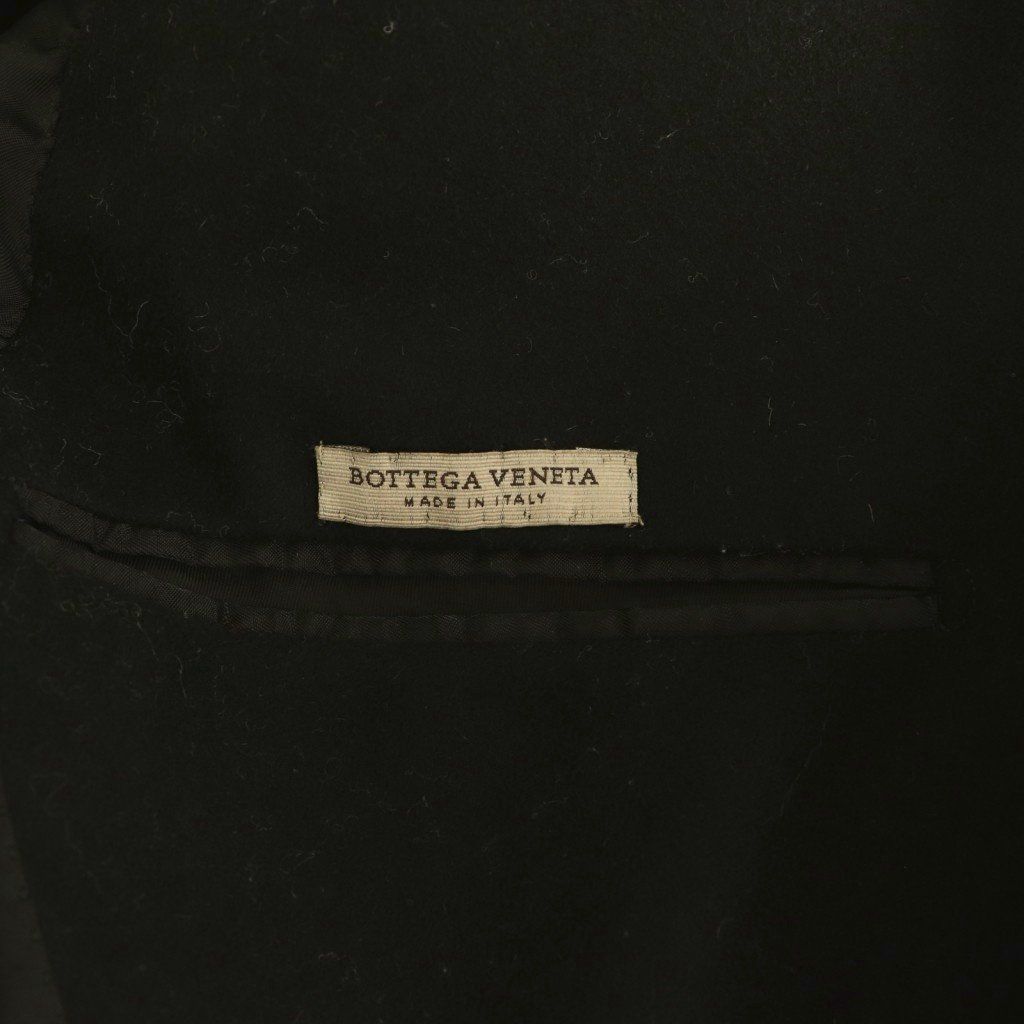 Bottega Veneta Velour Contrast Double Wool Coat Long Fully Lined 44 Black DO — view 7