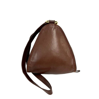 Loewe Vintage Anagram Logo Leather Mini Shoulder Bag Pochette Brown — view 3