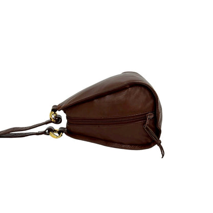 Loewe Vintage Anagram Logo Leather Mini Shoulder Bag Pochette Brown — view 5