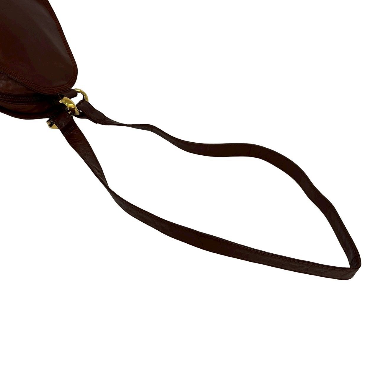 Loewe Vintage Anagram Logo Leather Mini Shoulder Bag Pochette Brown — view 4