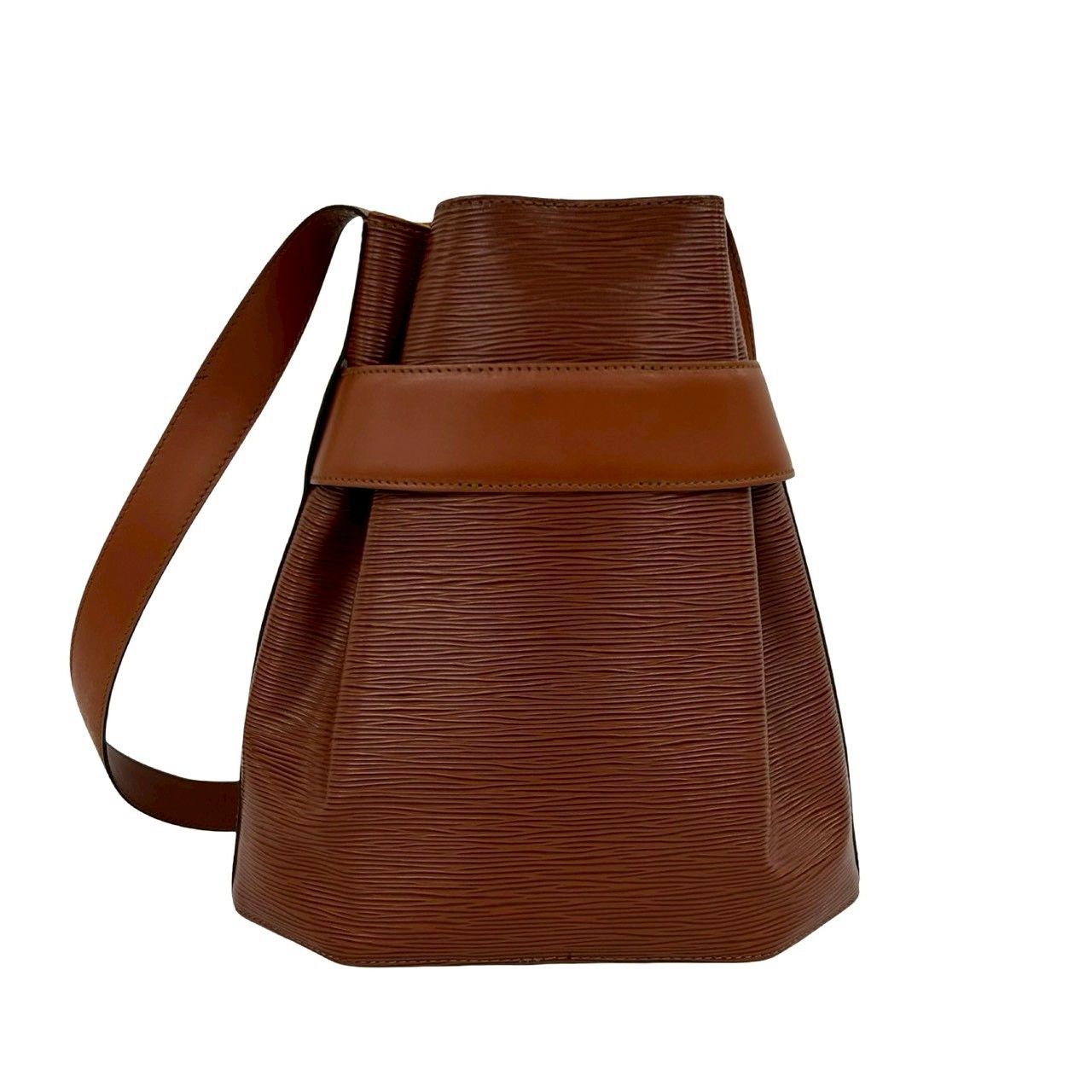 Louis Vuitton Vintage Sac Deport PM Epi Leather Shoulder Bag Kenya Brown — view 3