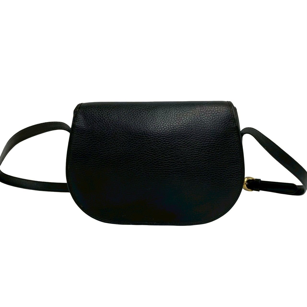Dior Vintage CD Logo Leather Shoulder Bag Pochette Crossbody Black — view 3