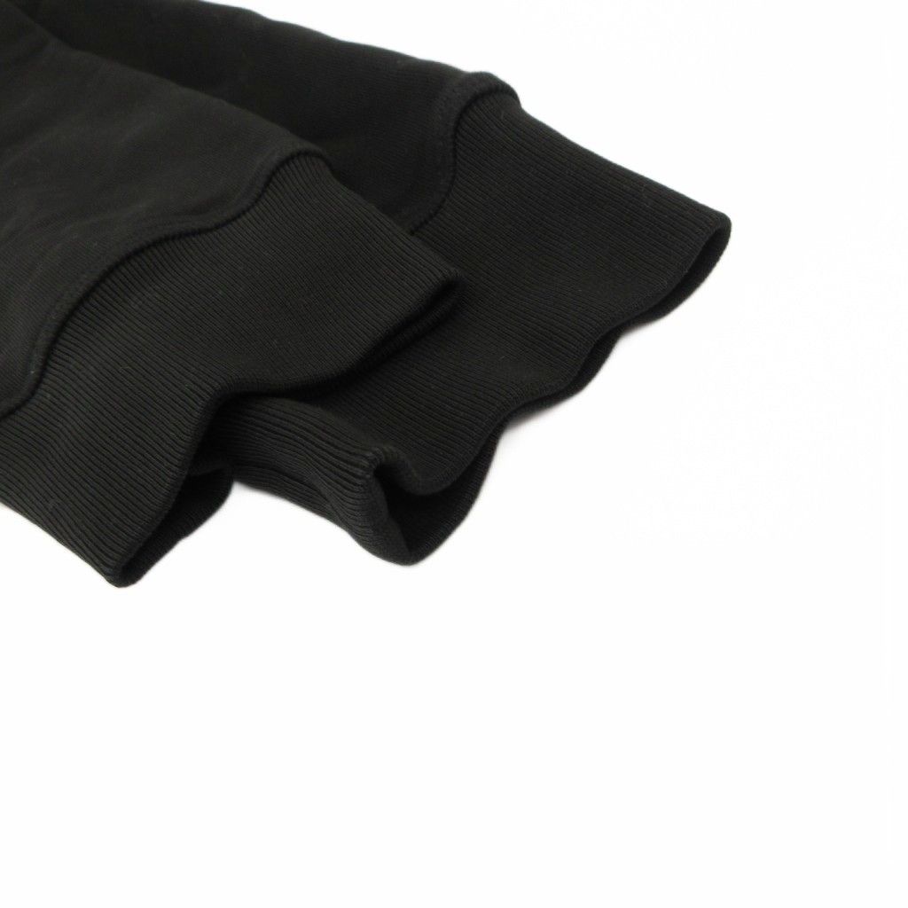 Moncler Grenoble Brushed Sweatshirt Pullover Hoodie L Black Rubber Logo MG — view 4