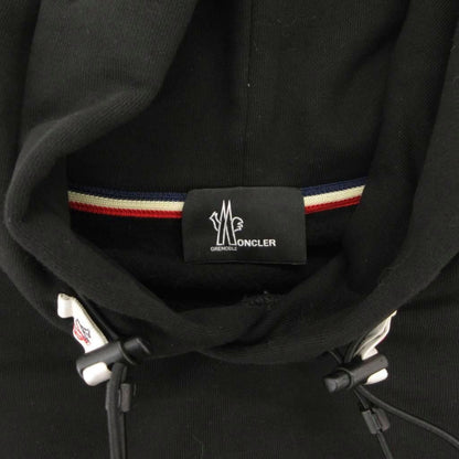 Moncler Grenoble Brushed Sweatshirt Pullover Hoodie L Black Rubber Logo MG — view 5