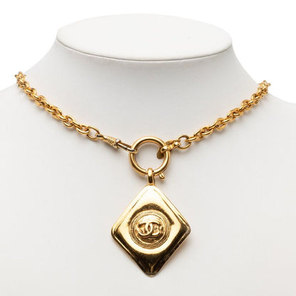 Chanel CC Logo Chain Pendant Diamond Gold Plated — view 6