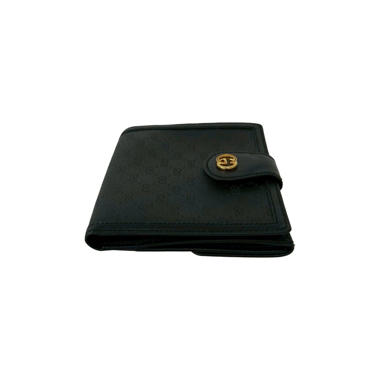 Gucci Vintage Micro GG Logo Leather Bifold Wallet Mini Black — view 5
