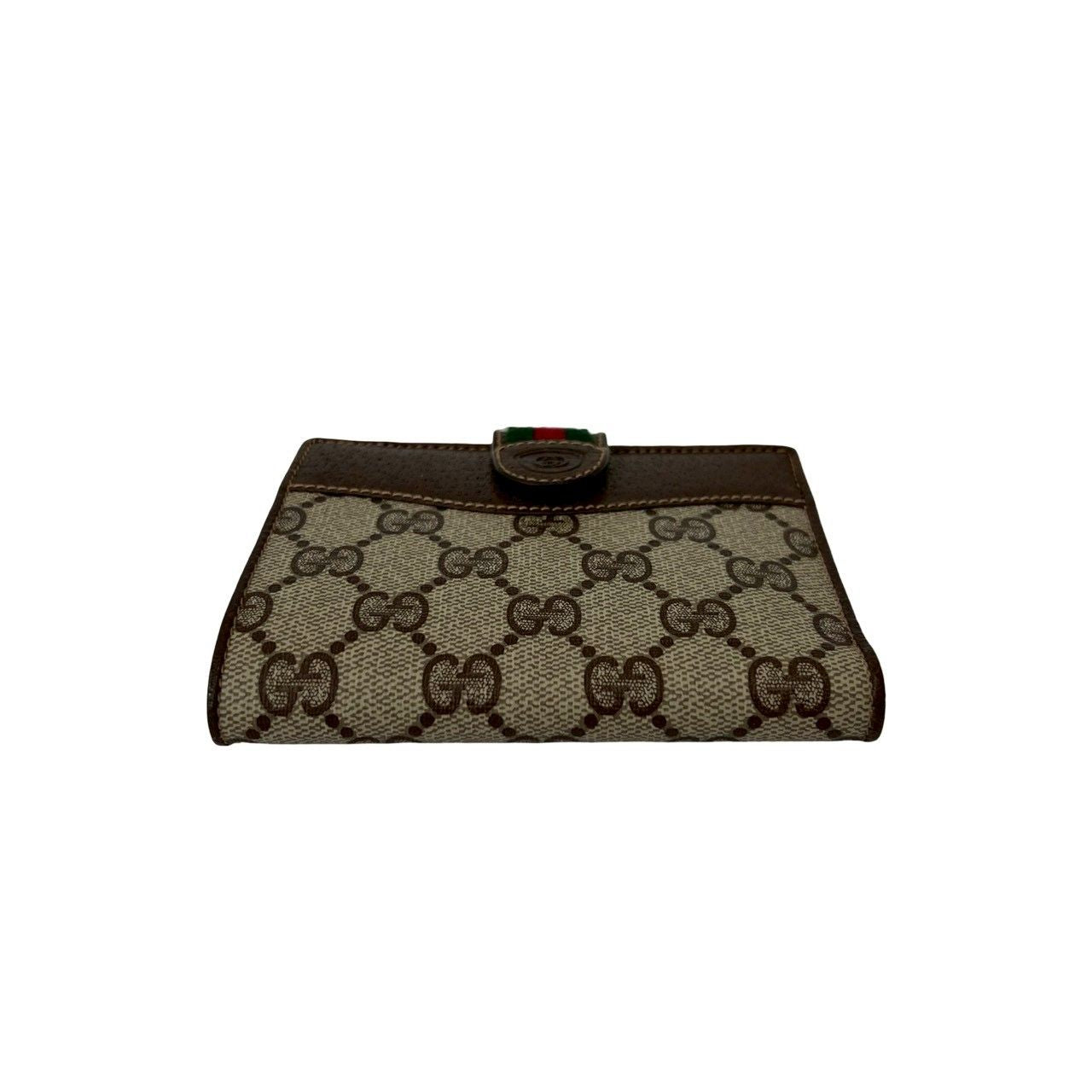 Gucci Vintage Sherry Line GG Logo Leather Bifold Wallet Brown — view 6