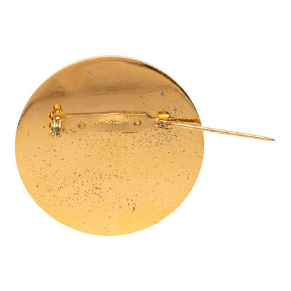 Chanel Coco Round Brooch Gold Black Plated — view 3