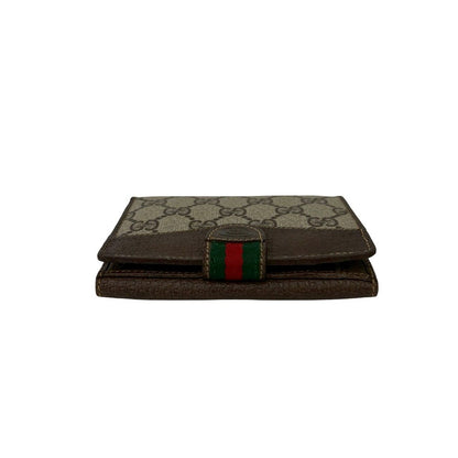 Gucci Vintage Sherry Line GG Logo Leather Bifold Wallet Brown — view 3